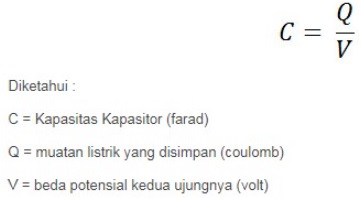 rumus kapasitas kapasitor