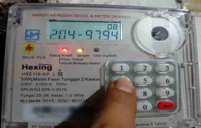 Listrik struk nomor digit isi kasir stroom mengecek memasukan meteran menggunakan aplikasi tokopedia
