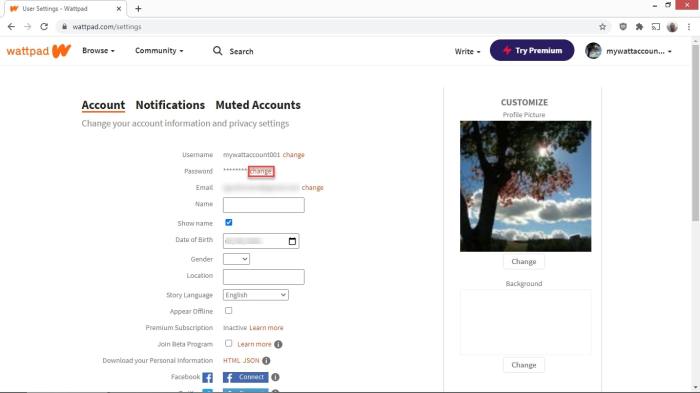Contoh kata sandi wattpad 10 karakter