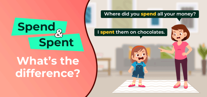 Participle v2 v5 Spends artinya