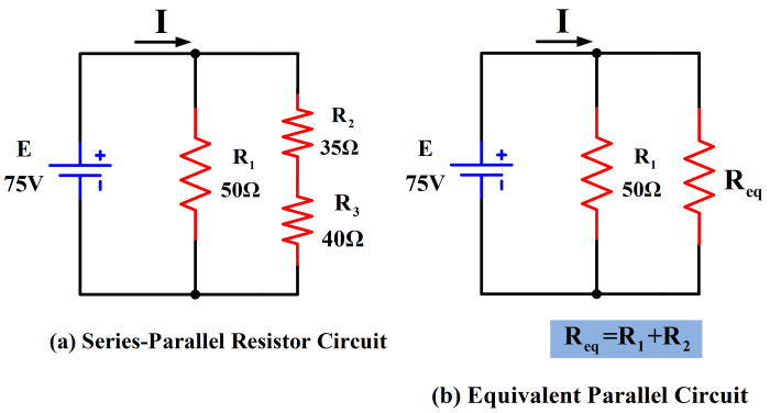 Parallel circuit series examples equivalent resistance problems figure basic fig its their Cara menghitung Rangkaian Seri dan Paralel Resistor