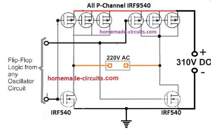 Inverter transformerless circuits Cara Membuat Rangkaian Inverter DC ke AC Tanpa Trafo