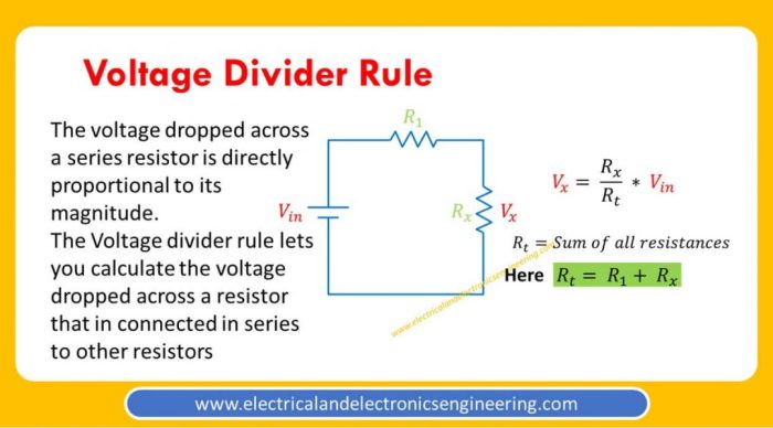 Voltage divider rule Rumus Pembagi Tegangan (Voltage Divider) dan contoh Rangkaian